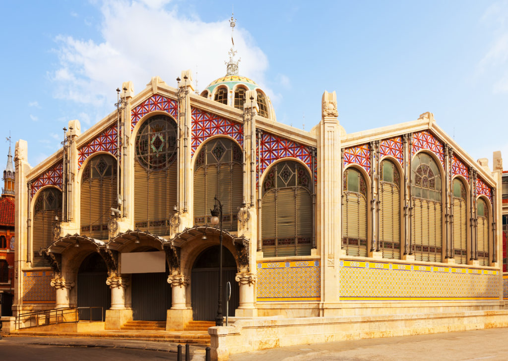 Exterior of Central Market in Valencia. Spain