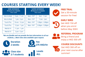 kids summer Spanish course details