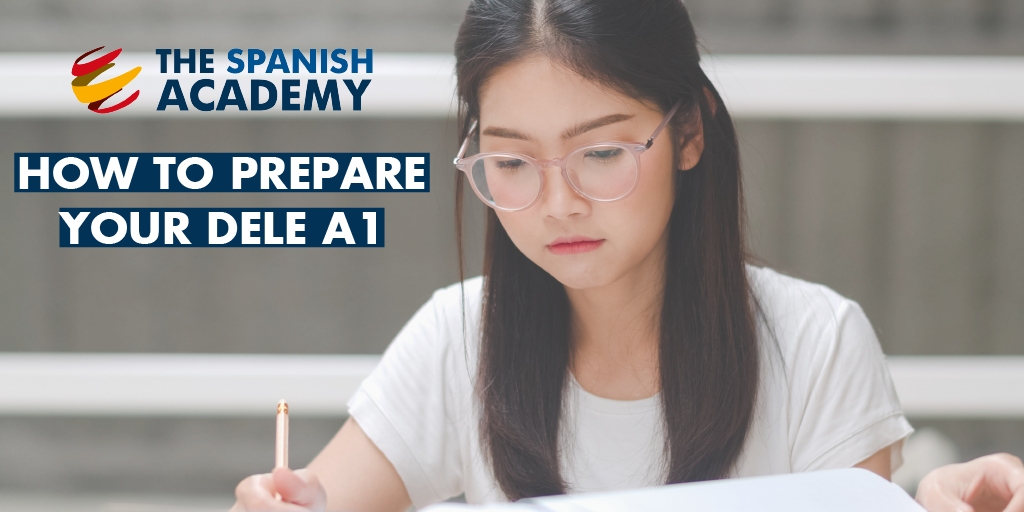 Spanish student preparing exam